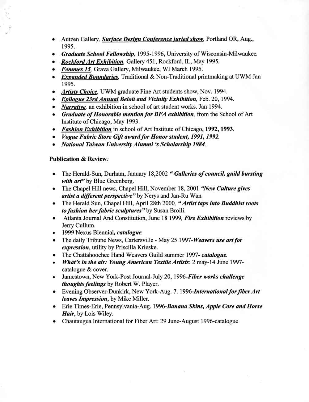 Jan-Ru Wan's Resume, pg 3